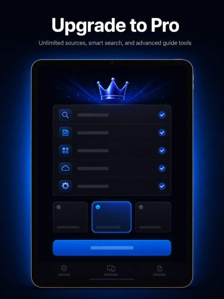 StreamLucid Pro upgrade screen on iPad